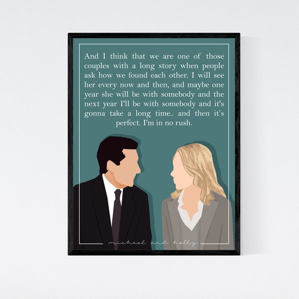 Michael and Holly Art Print - The Office Couple, Love Quote, Printable Fan Gift
