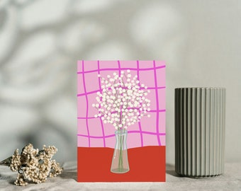 Printable Floral Greeting Card – 5x7 Digital Download – Blank Card for Any Occasion