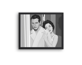 Elizabeth Taylor and Paul Newman Art Print