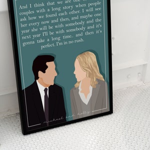 Michael and Holly Art Print The Office Couple, Love Quote, Printable Fan Gift image 2