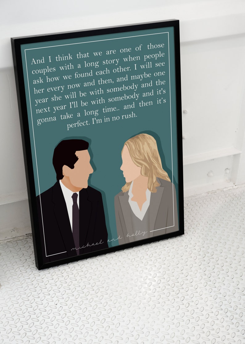 Michael and Holly Art Print The Office Couple, Love Quote, Printable Fan Gift image 2