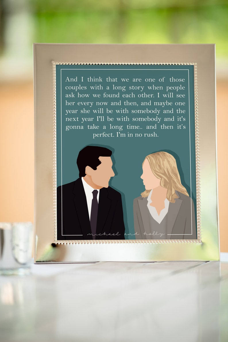 Michael and Holly Art Print The Office Couple, Love Quote, Printable Fan Gift image 6