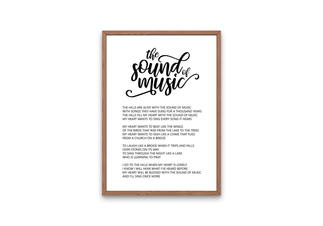 The Sound of Music Song Lyrics - Etsy