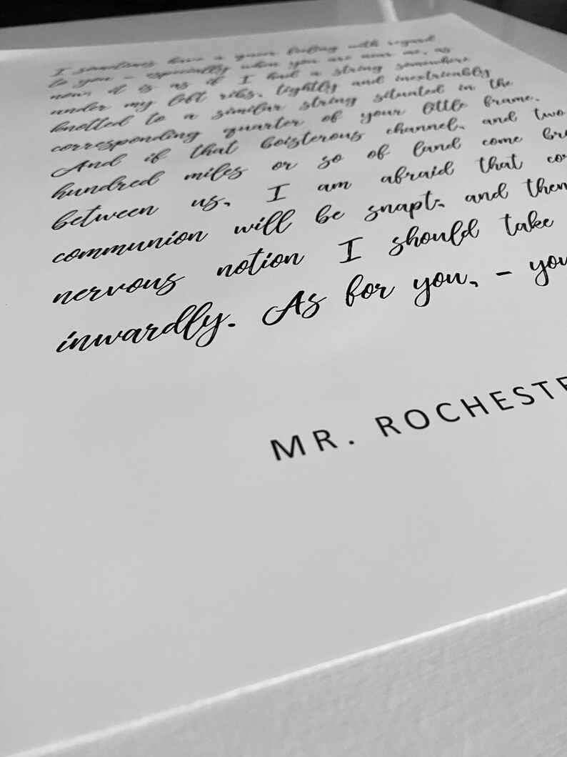 Jane Eyre art print Mr. Rochester quote Charlotte Bronte