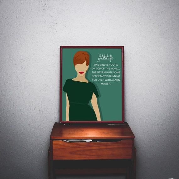 Joan Holloway Quote | Mad Men Poster - Etsy