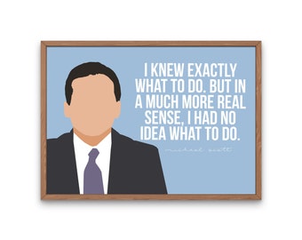 The Office TV Show, citaat van Michael Scott, afdrukbaar voor stressverlichting