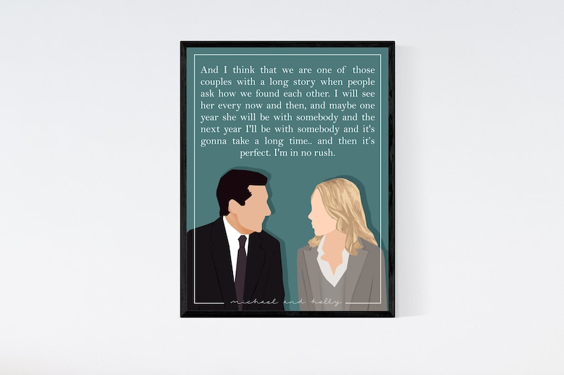 Michael and Holly Art Print The Office Couple, Love Quote, Printable Fan Gift image 1