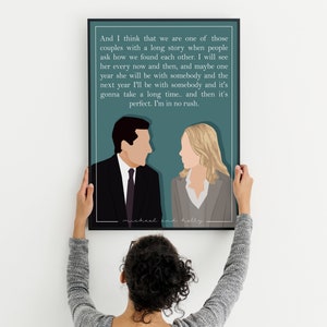 Michael and Holly Art Print The Office Couple, Love Quote, Printable Fan Gift image 3