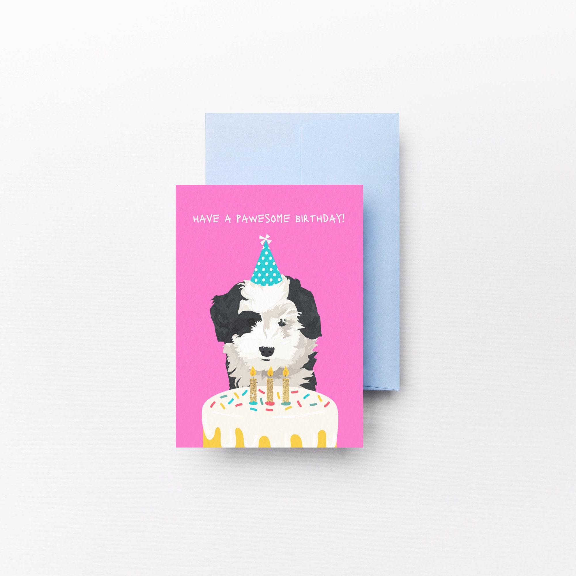 Funny Dog Birthday Card – Printable 5x7 Pet Lover Greeting – Pawesome ...
