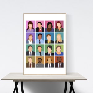 The Office tv show characters poster, the office gifts, minimal cast Printable Digital Poster image 5