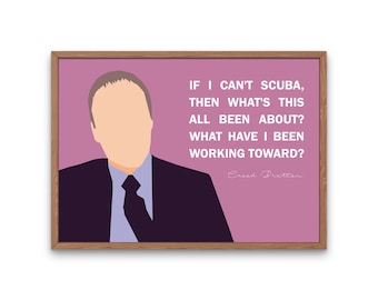 The Office TV show gift, Creed Bratton Scuba Quote Poster