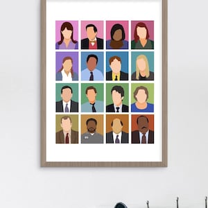 The Office tv show characters poster, the office gifts, minimal cast image 9