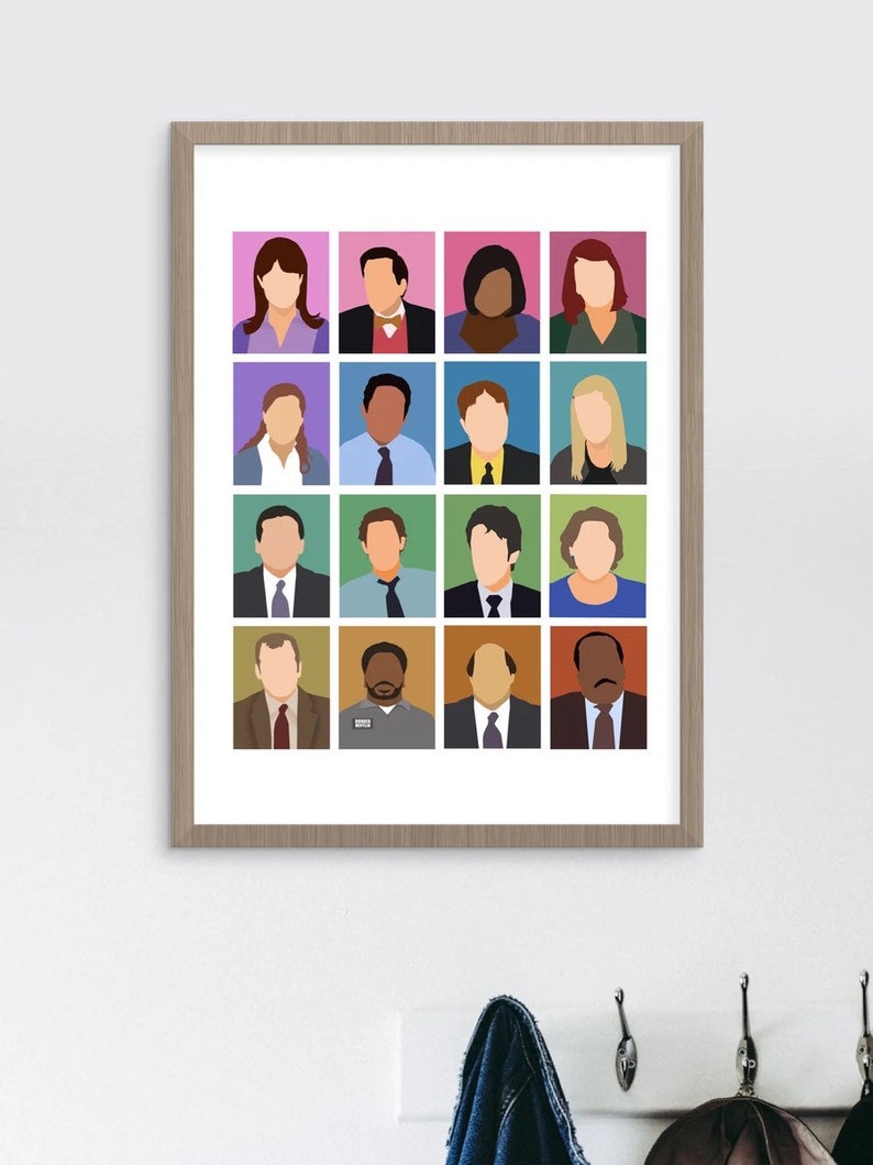 The Office tv show characters poster, the office gifts, minimal cast image 9