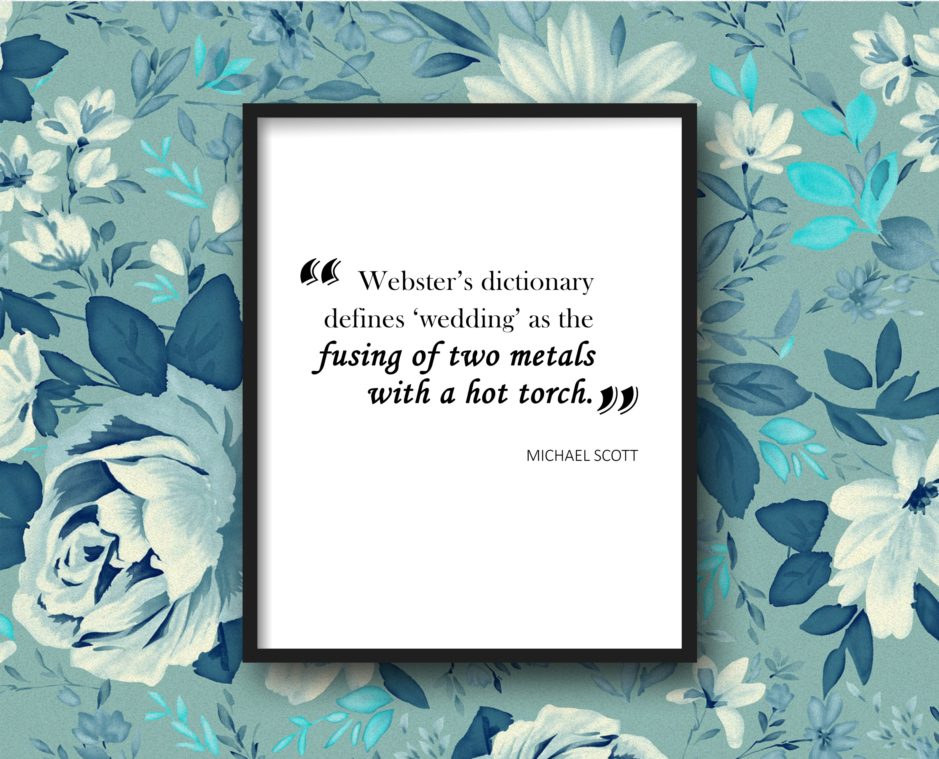 Michael Scott Marriage Quote Michael Scott Wedding Quote Printable Gift For Couple | Etsy