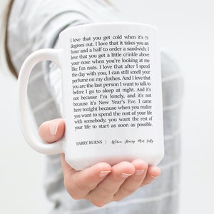 When Harry Met Sally Mug, Nora Ephron Movie Fan