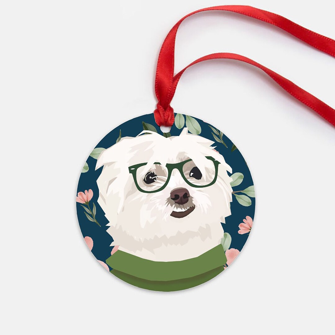 Maltese Christmas Ornament Etsy