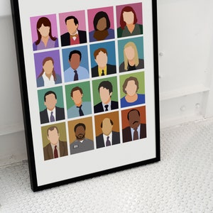 The Office tv show characters poster, the office gifts, minimal cast Printable Digital Poster image 4