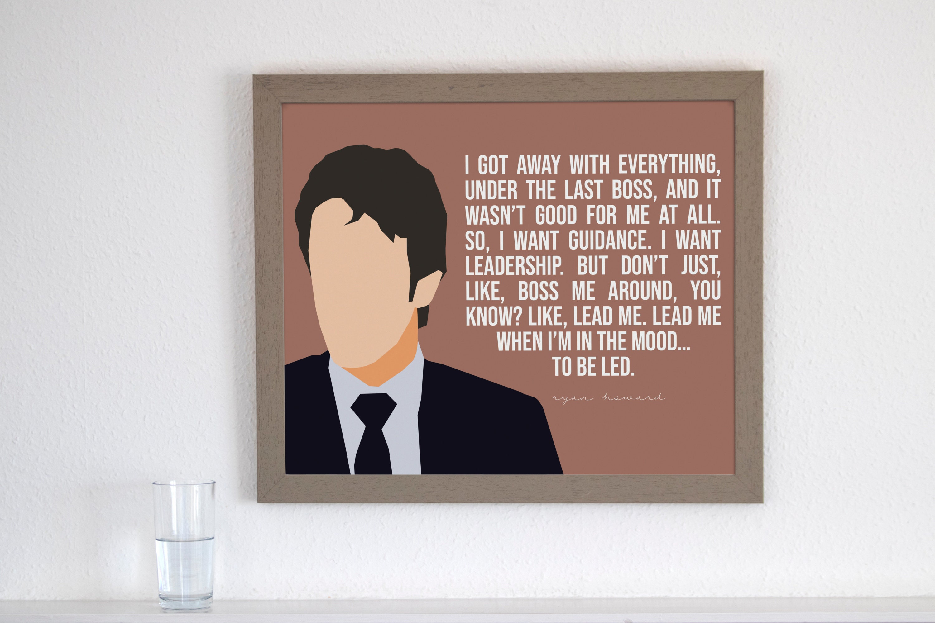 Ryan Howard Lead Me Quote The Office TV Show Poster Etsy