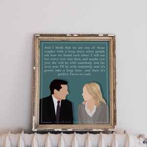 Michael and Holly Art Print The Office Couple, Love Quote, Printable Fan Gift image 5