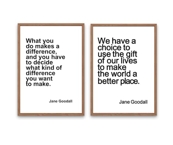 Jane Goodall What You Do Makes A Difference