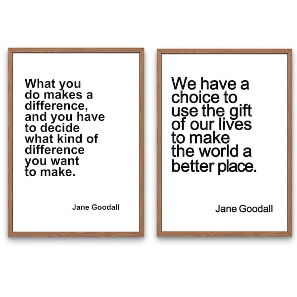 Jane Goodall Quote Set Printable