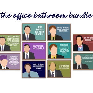 The Office Bathroom Bundle Prints image 4