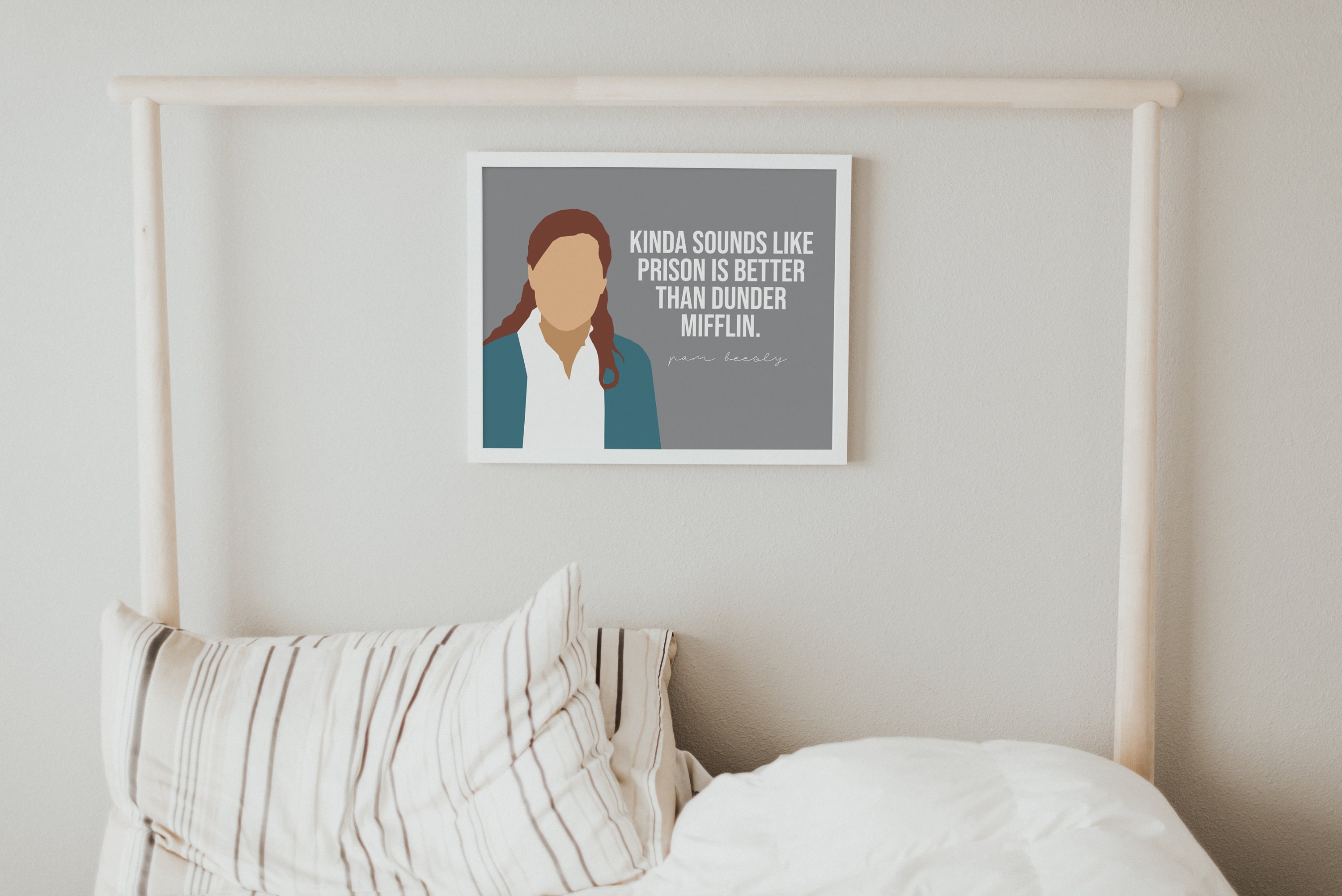 Pam Beesly Quote Prison is better than Dunder Mifflin The Etsy Polska
