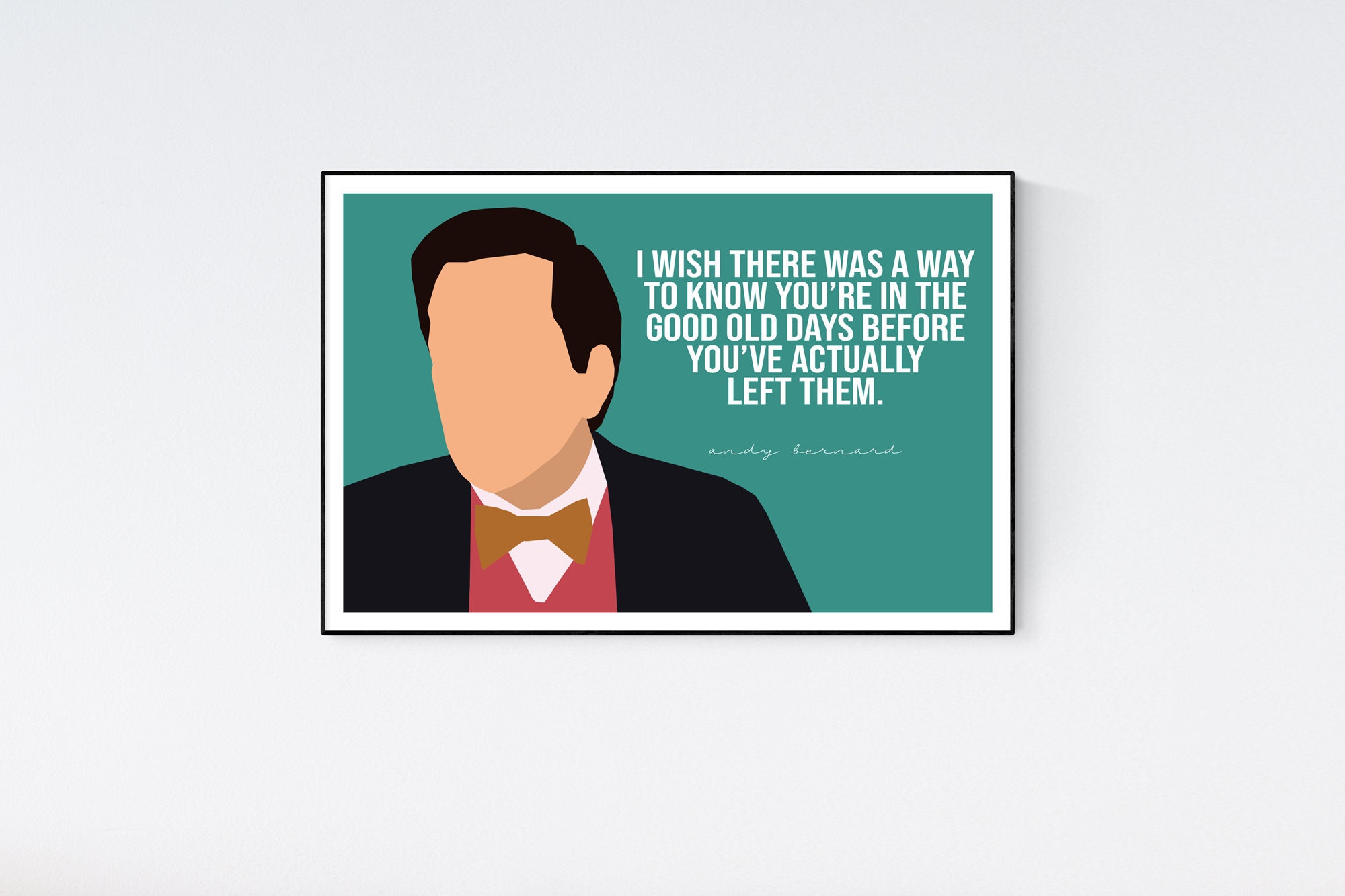 Andy Bernard Good Old Days The Office Tv Show Andy Bernard Printable Art The Good Old | Etsy Nederland