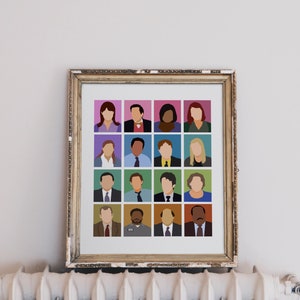 The Office tv show characters poster, the office gifts, minimal cast image 6