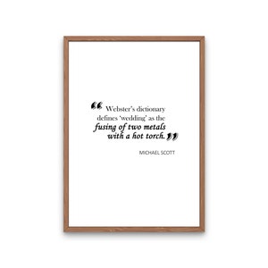 Michael Scott Wedding Quote Printable, Gift for Couple, Anniversary Printable