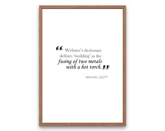 Citazione stampabile per matrimonio di Michael Scott, regalo per coppia, anniversario stampabile