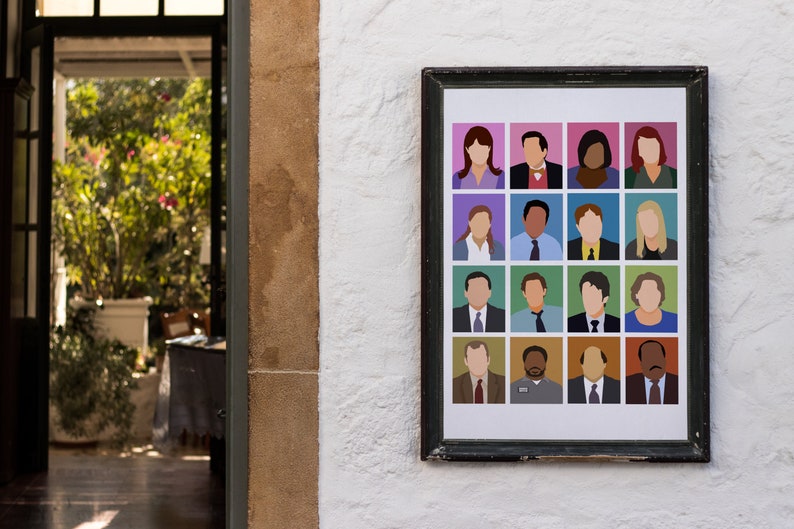 The Office tv show characters poster, the office gifts, minimal cast image 8