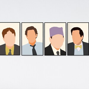 The Office Printable Set - Dwight Schrute, Michael Scott, Jim Halpert and Andy Bernard