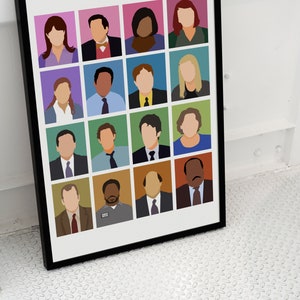 The Office tv show characters poster, the office gifts, minimal cast image 7