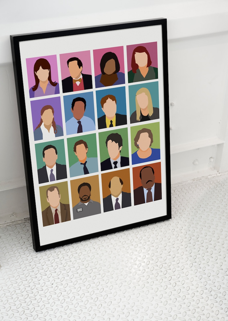 The Office tv show characters poster, the office gifts, minimal cast image 7