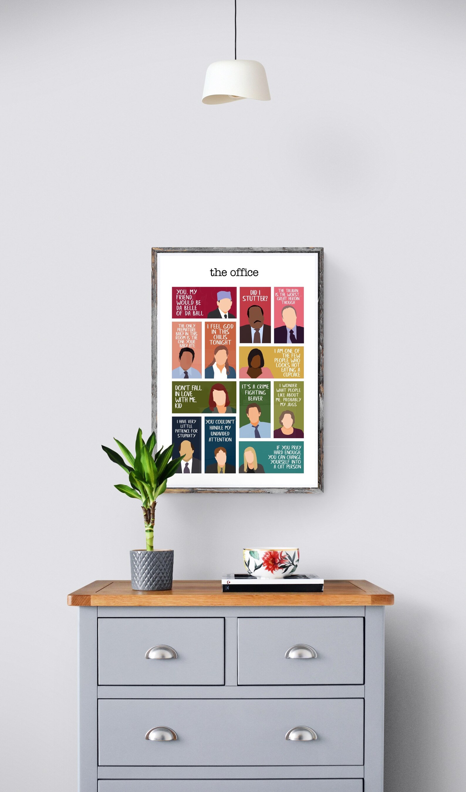 The Office TV Show Characters Printable Poster With Quotes - Etsy