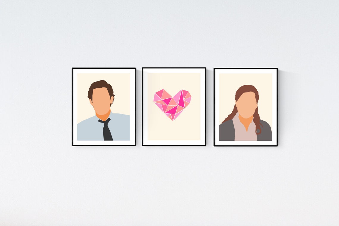The Office TV Show Jim and Pam Print Set | Etsy