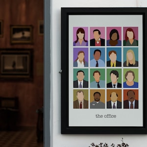 The Office tv show characters poster, the office gifts, minimal cast image 3