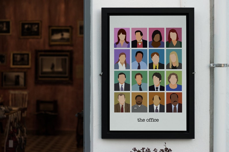 The Office tv show characters poster, the office gifts, minimal cast image 3