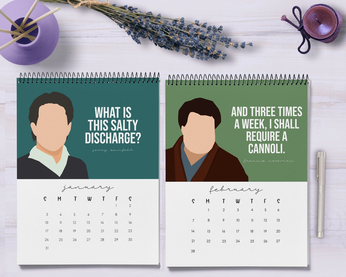 2021 Calendar of Seinfeld characters 2021 planner stocking Etsy