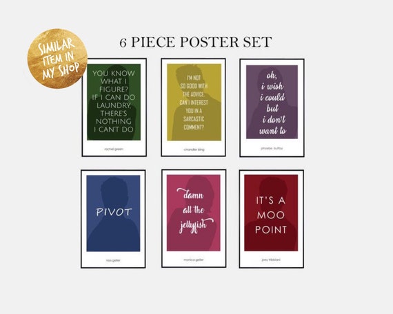 Friends Tv Show Printable Chandler Bing Funny Quote Etsy