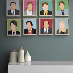 Il set di poster dei personaggi di Office, mescola e abbina ritratti minimali immagine 10