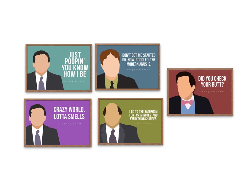 The Office Bathroom Bundle Prints image 3