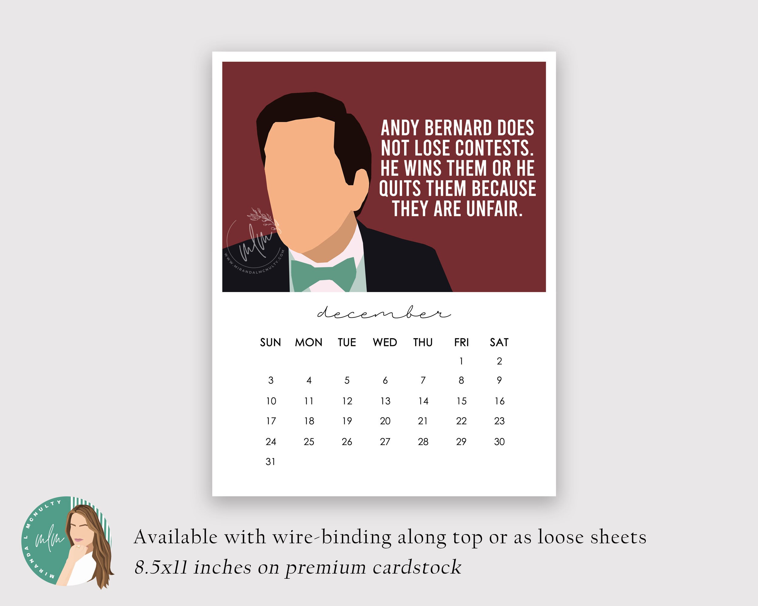 2023-calendar-of-the-office-characters-etsy