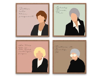 Affiches d'art Golden Girls, Dorothy Zbornak, Rose Nyland, Sophia Petrillo, Blanche Devereaux