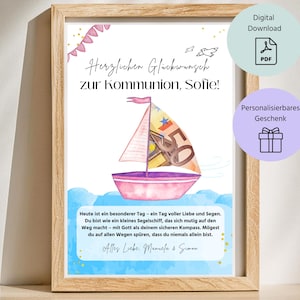 Personalized money gift for communion for girls | Personalized communion gift | Communion gift idea with money