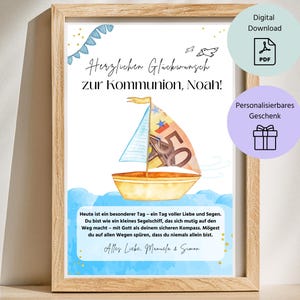 Personalized money gift for communion for boy | Personalized communion gift | Communion gift idea with money
