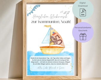 Personalized money gift for a boy's First Communion | Personalized First Communion gift | First Communion gift idea with money