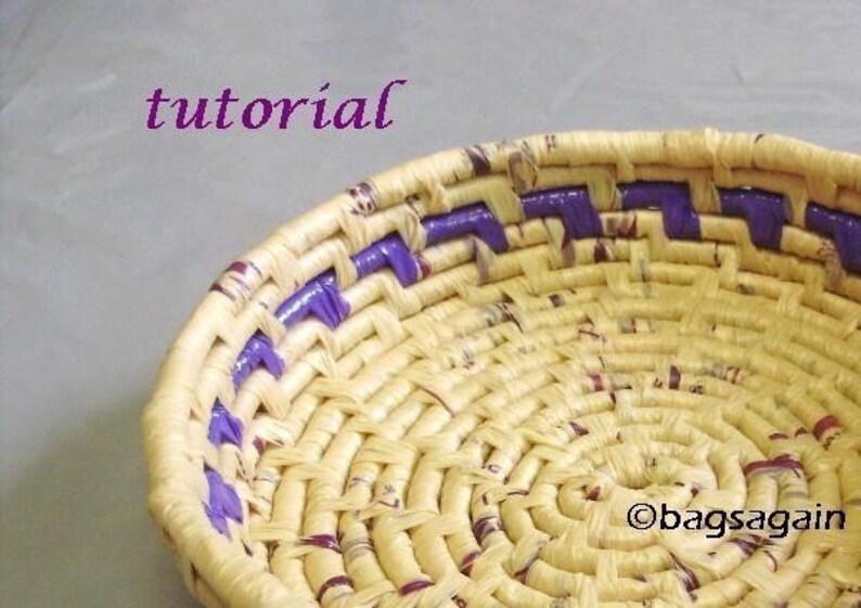Tutorial Recycled Plastic Bag Coil Basket Etsy