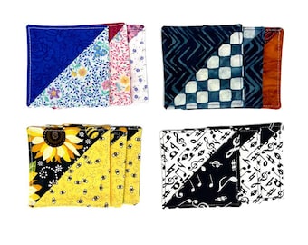 Handmade Fabric Corner Bookmarks - Set of 3 - Assortment to Chose From